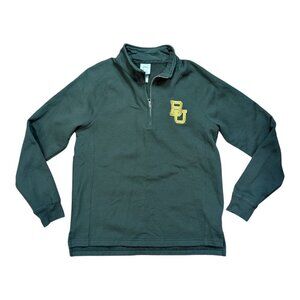 Baylor University Women’s 1/4 Zip Green Long Sleeve Shirt Bookstore Size Medium